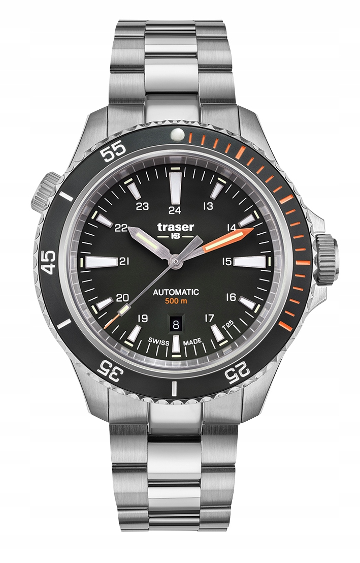 Nowy Zegarek Męski Traser 110324 srebrny P67 grawer box