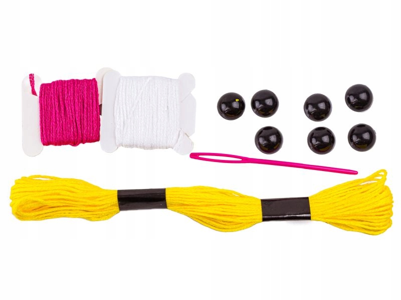 MASKOTKA PLUSZAK DO USZYCIA PODUSZKA PTAK SOWA SÓWKA ZESTAW WYSZYWANKA DIY Materiał plastik sznurek tkanina