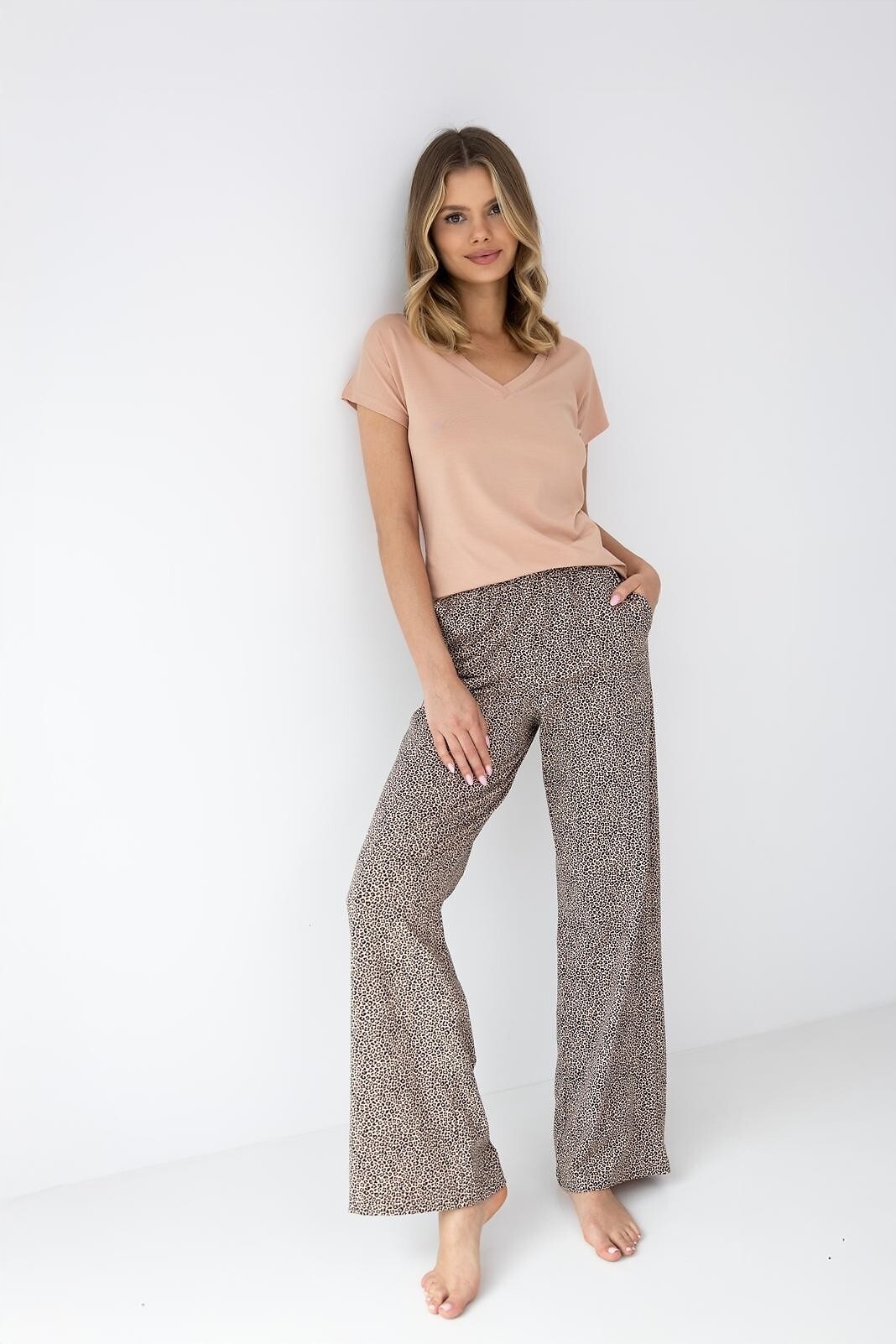 Pyžamo Sensis Liana kr/r S-xl XL karamelové