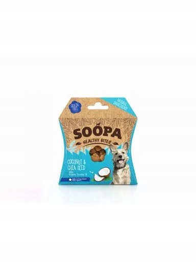 4x Soopa Healthy Bites Coconut & Chia Seed – Kokos a chia semínka 50g