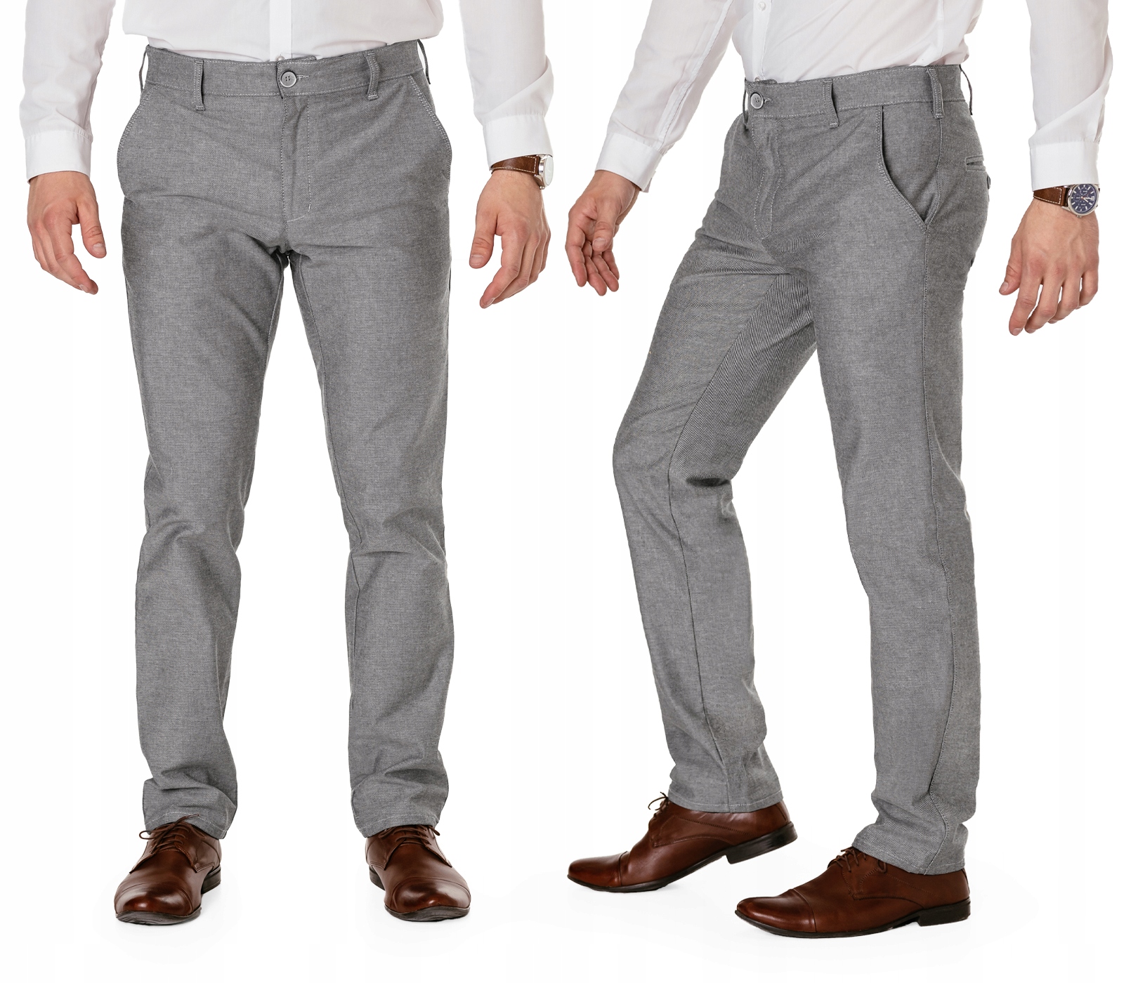 Elegantní pánské bavlněné kalhoty Chinosy Hunter 410/24 W36 L32