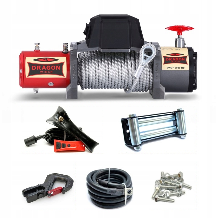 Dragon Winch Navijak Dwm 12000 Hd 30 m 12 V Doživotná oceľ Záruka Vip