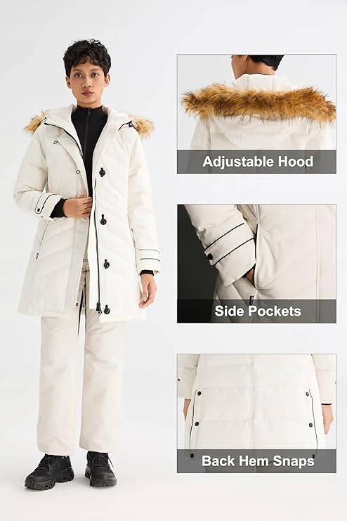 Péřový kabát DamskI Teplý Stylový