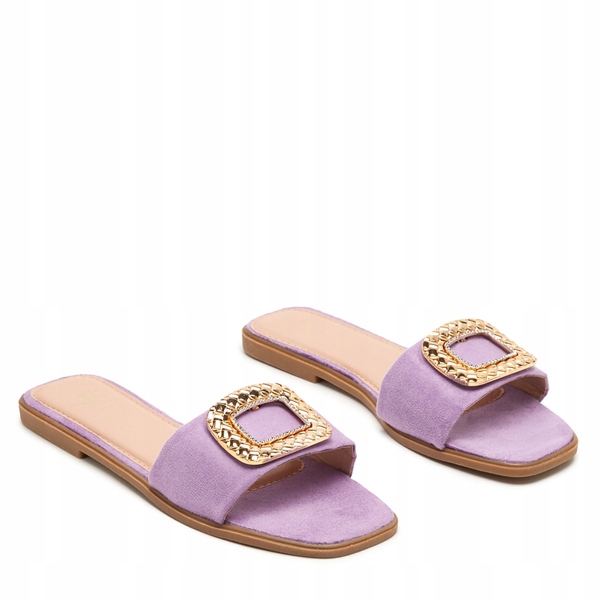 

F76 Fioletowe Damskie Klapki Lozi 39