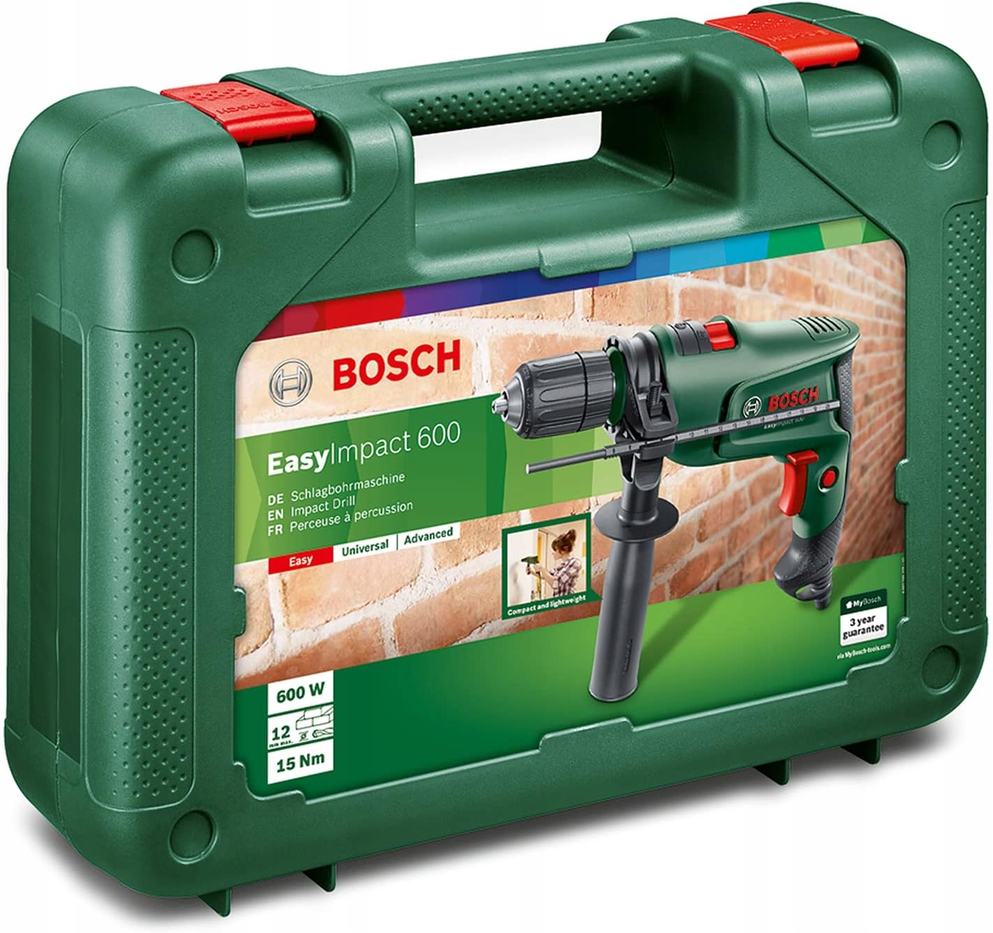 Wiertarka Bosch Easyimpact 600 W Oryginalnej Walizce Bosch 0603133020