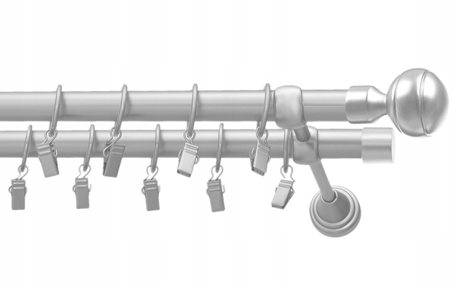 Garnýž dvojitá stropní držák 16 mm premium 300 cm tiché žabky