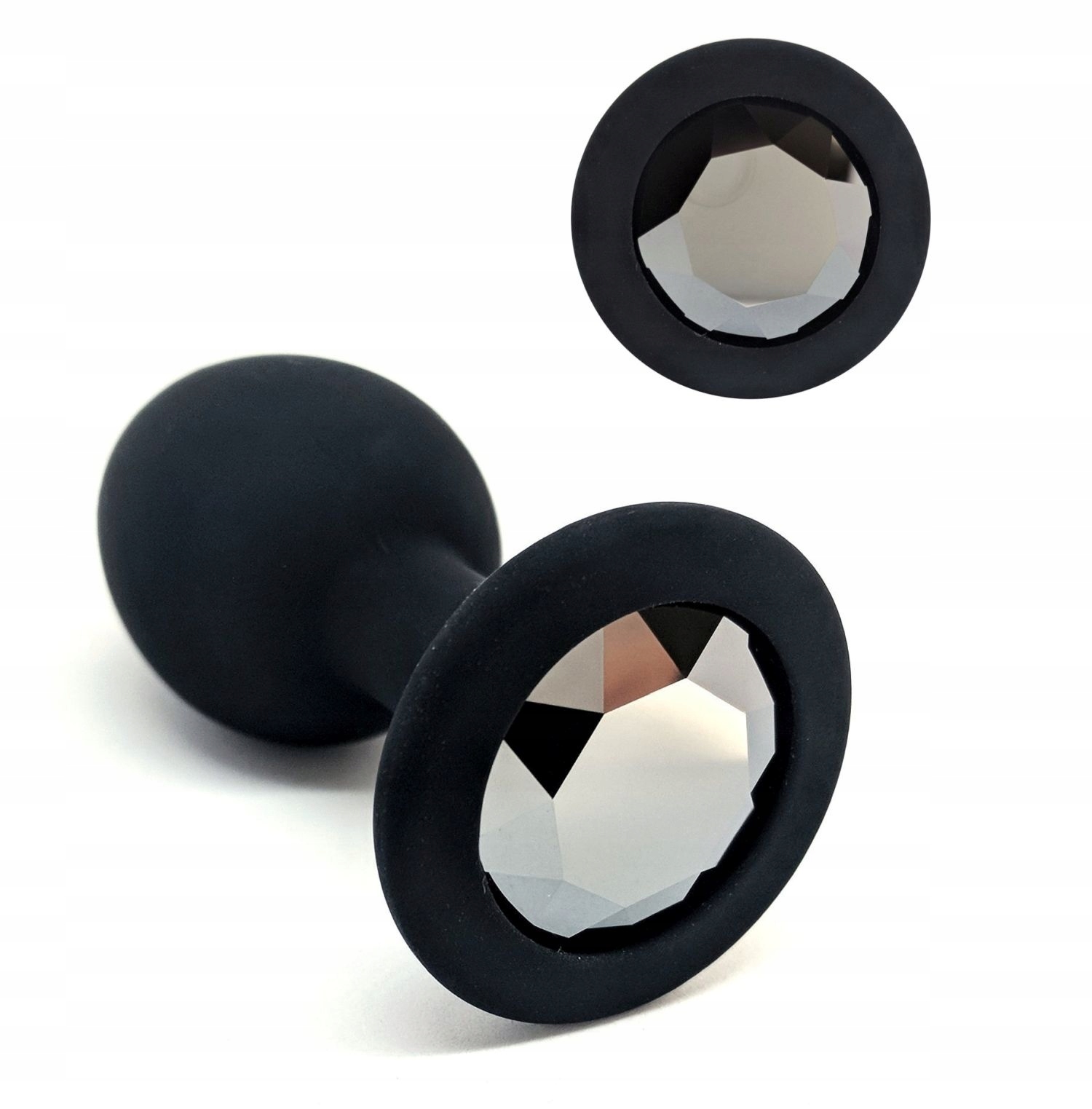 

Korek Analny Z Kryształem, Czysty Silikon