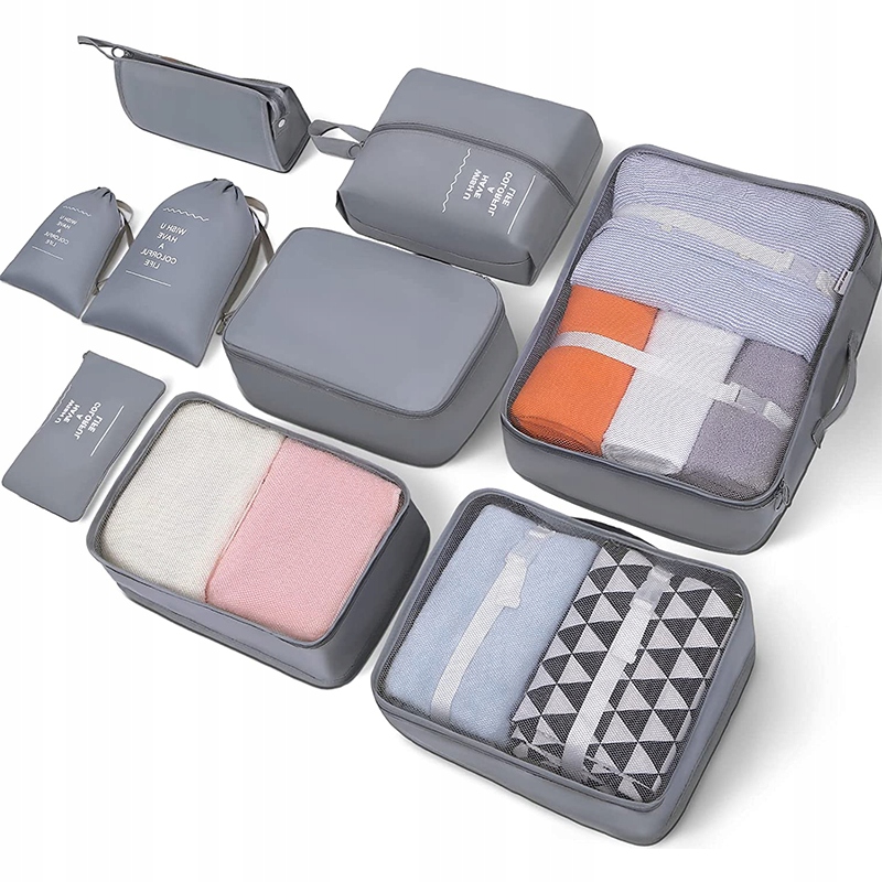 

Zestaw 9-CZĘŚCIOWY Organizer Podróżny Do Walizki