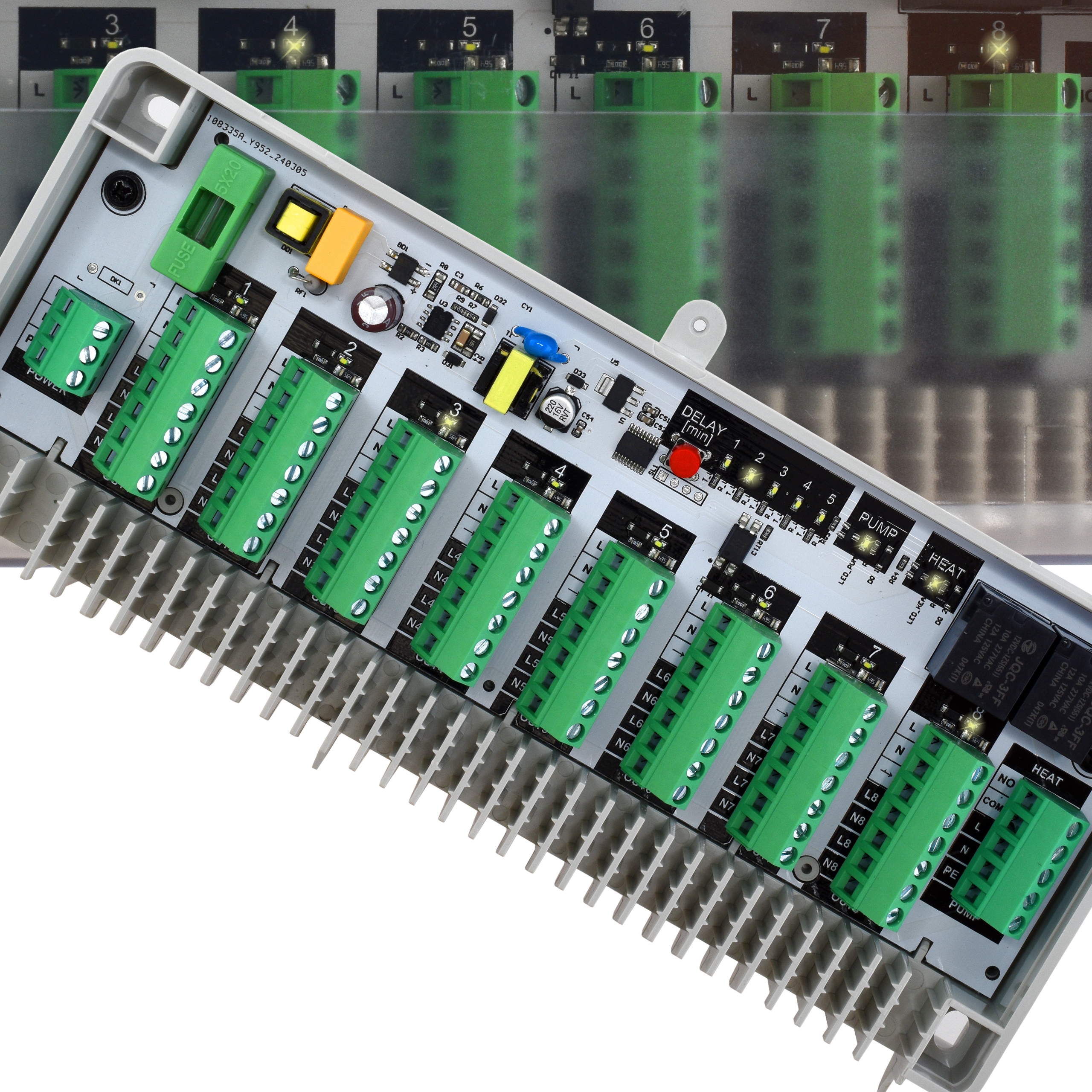 Ústřední Lišta Pro Podlahové Vytápění Esco 8X Čerpadlo Kamna Modul Lišta
