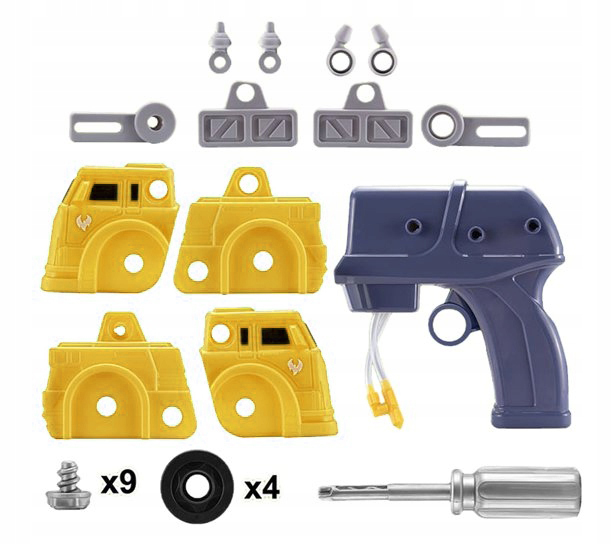 PISTOLET NA BAŃKI MYDLANE KOPARKA DO BANIEK + PŁYN Pojemność 60 ml