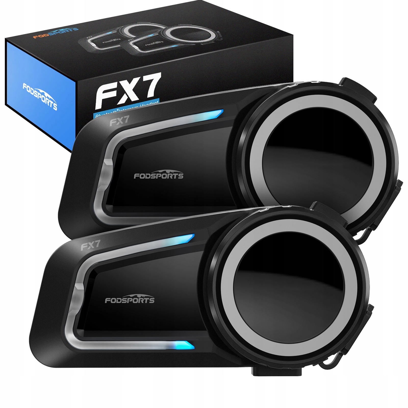Fodsports FX7 Mesh systém Interkom Bt 5.4 Pre 10 Motocyklistov Dvojjadro Fm