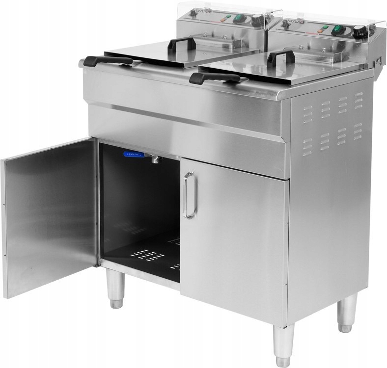 FRYTOWNICA Z SZAFKĄ SMAŻALNIK 2x11,5L YATO YG-04638 Moc 5000 W