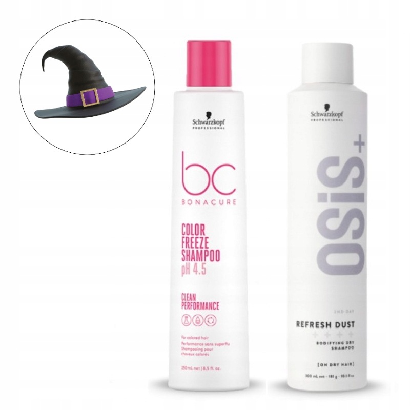 Schwarzkopf Bc Color Freeze szampon 250 ml Osis+ suchy szampon 300 ml