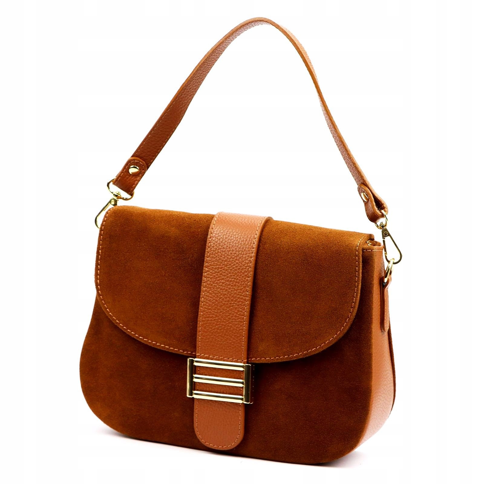 Dámská kabelka přes rameno kožená camel hnědá Luka