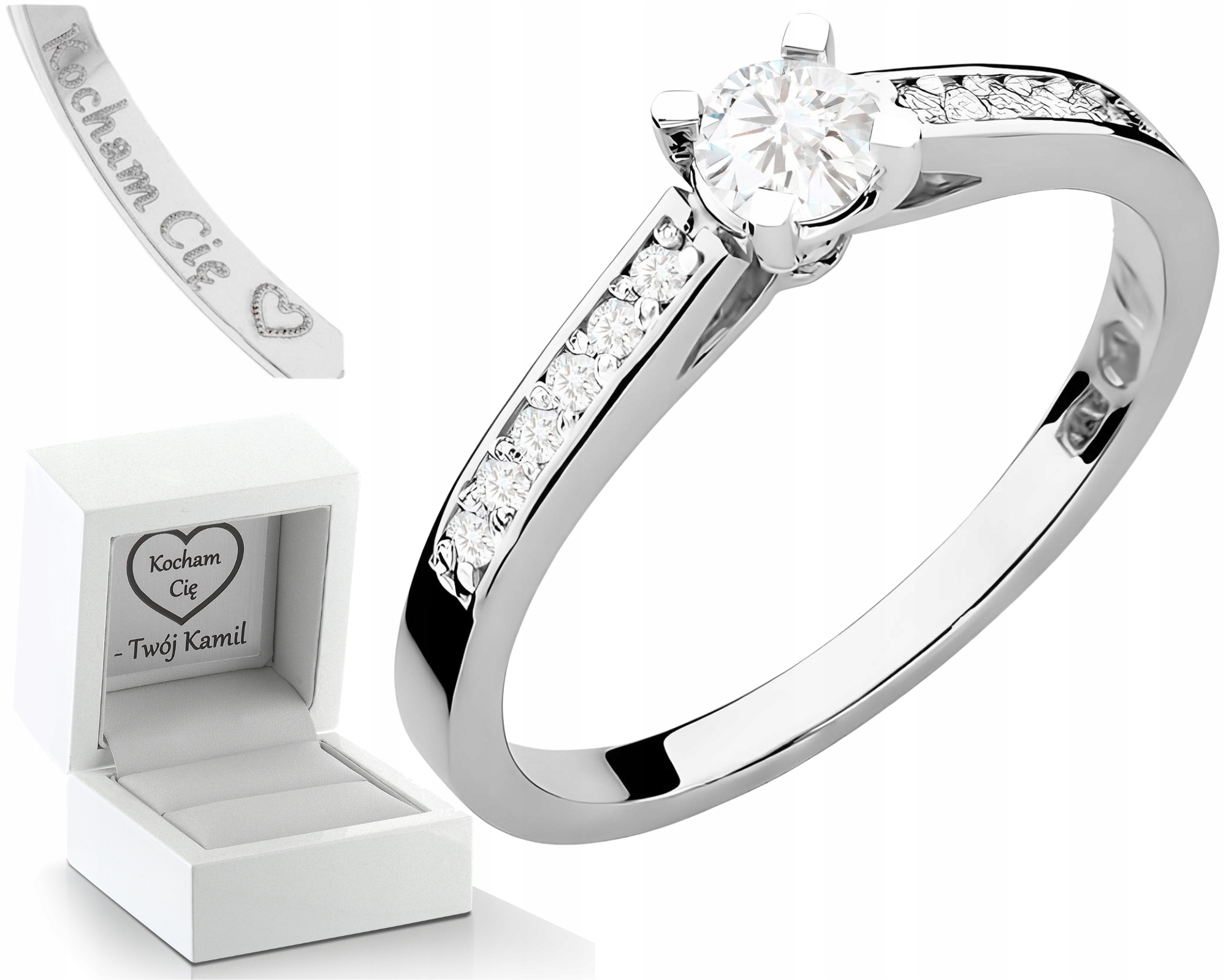 Minimalistický Prstýnek S Diamanty Lab Zlato 14K Drť 585