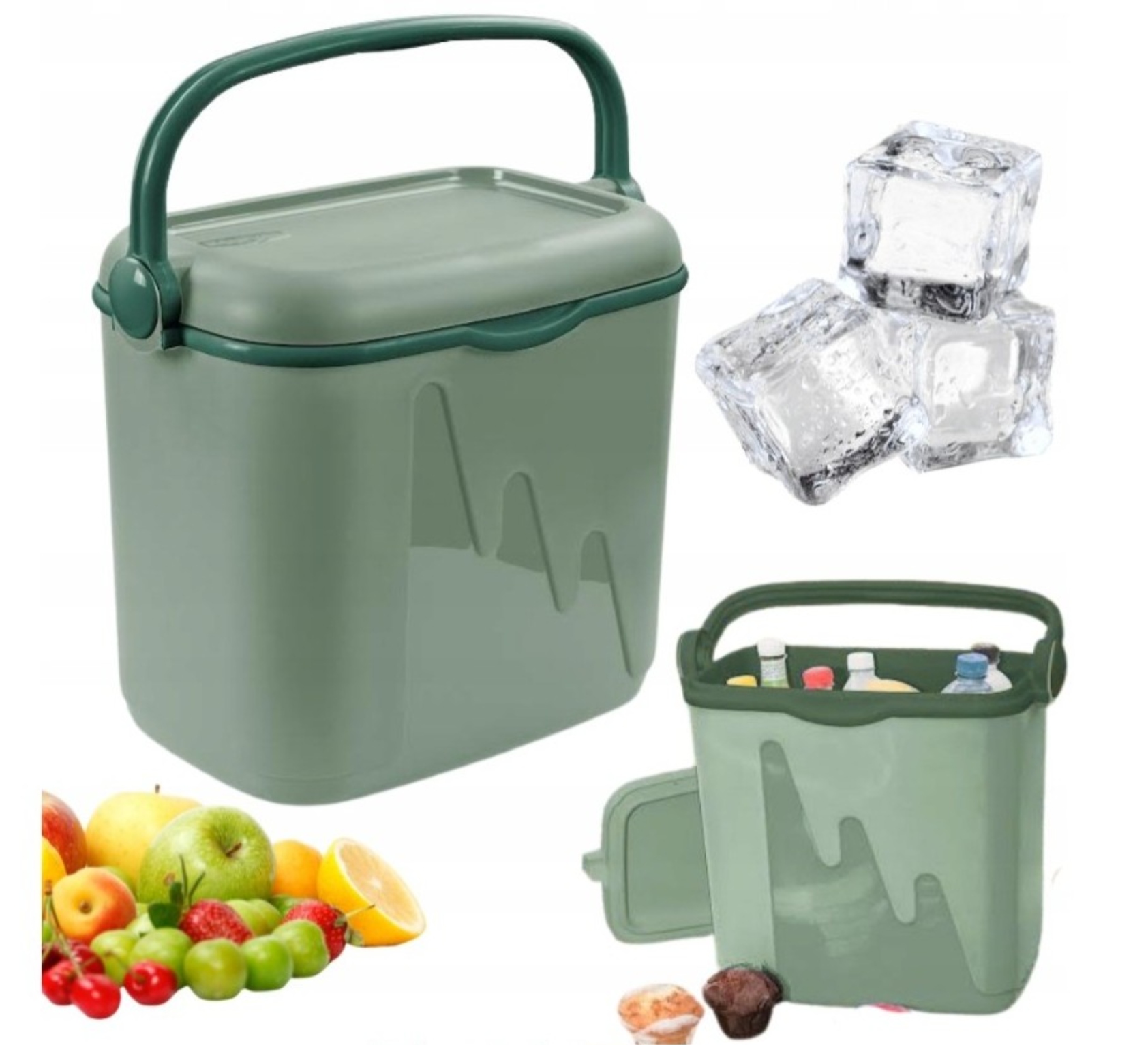 Turistická lednička Přenosná 33L Curver na náplně Zelená Prostorná Velká