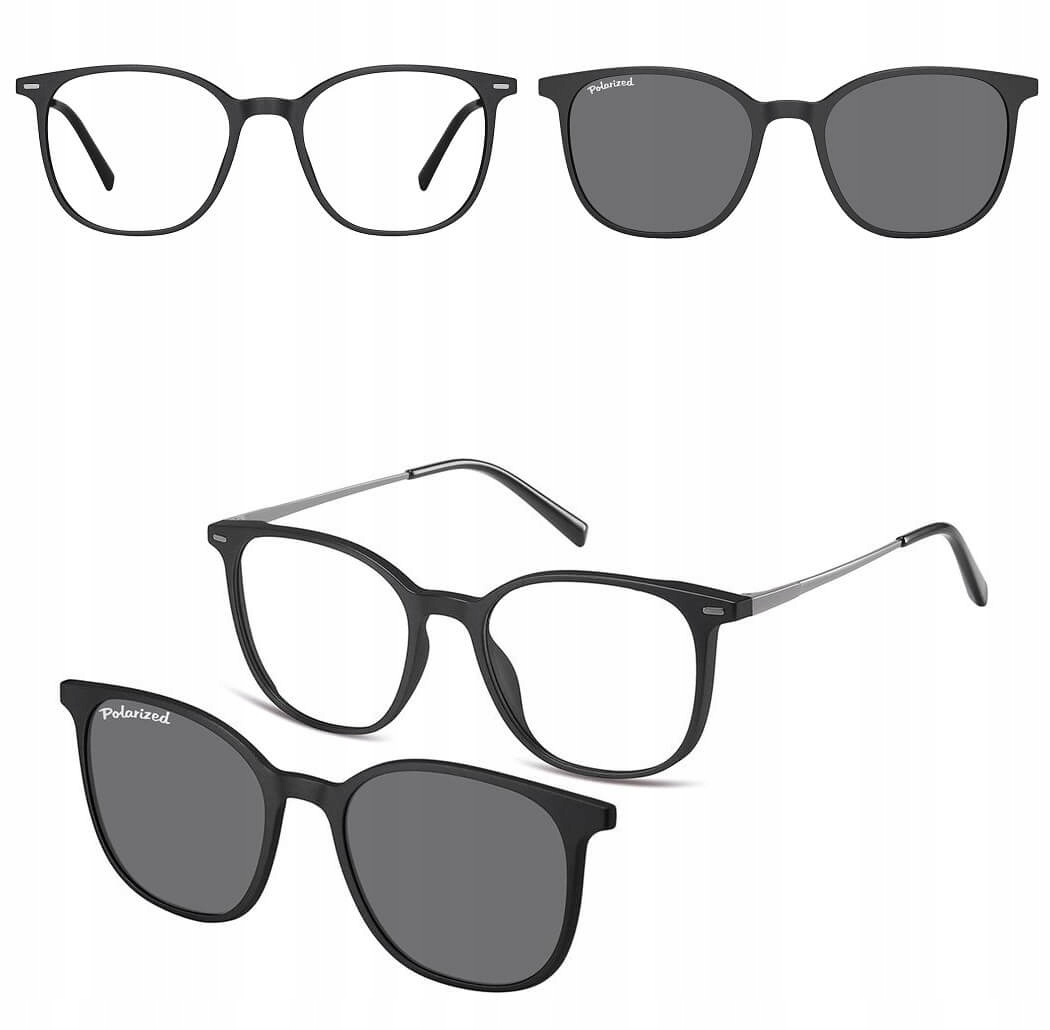 2v1 Korekční brýle s sluneční clonou a polarizací