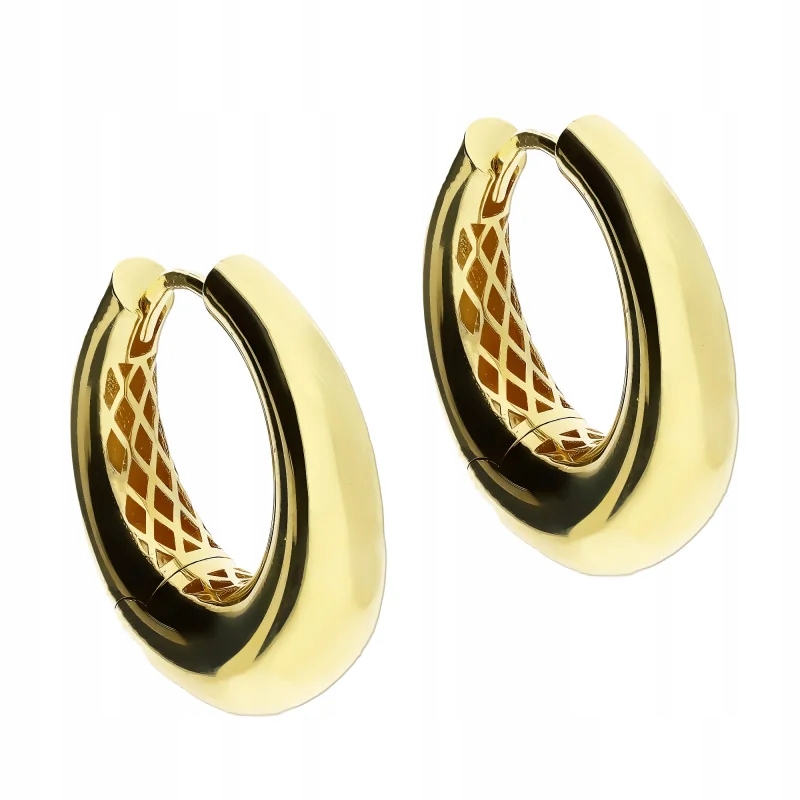 náušnice pro ženu ze zlata 585 módní rozšiřitelná kolečka 15 mm dárek 6.32