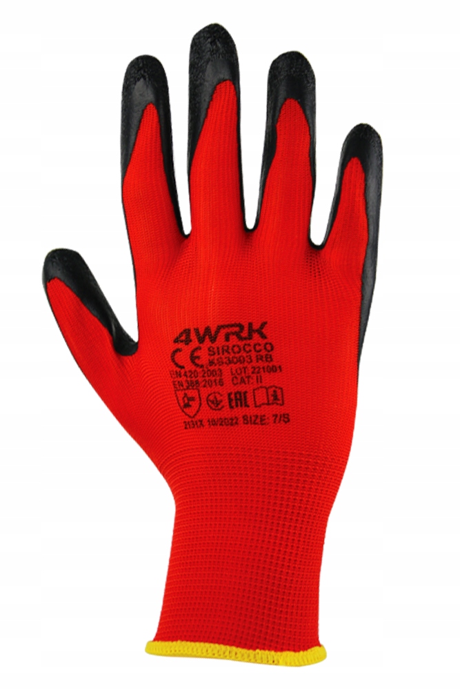 RĘKAWICE MOCNE RĘKAWICZKI ROBOCZE LATEX POROWATY LITE 12 PAR XL-10 Model SIROCCO LITE