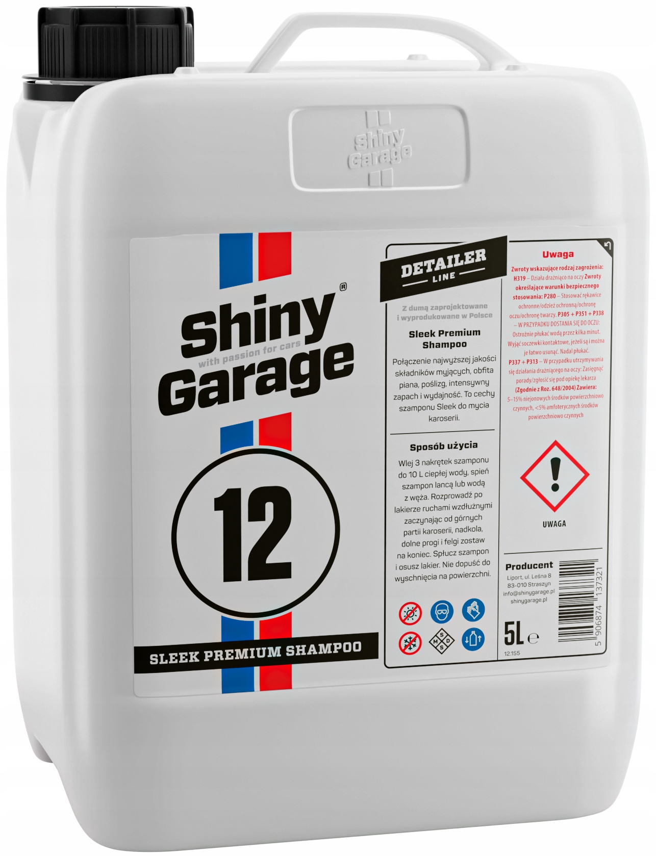 SHINY GARAGE SLEEK PREMIUM SHAMPOO ШАМПУНЬ 5Л