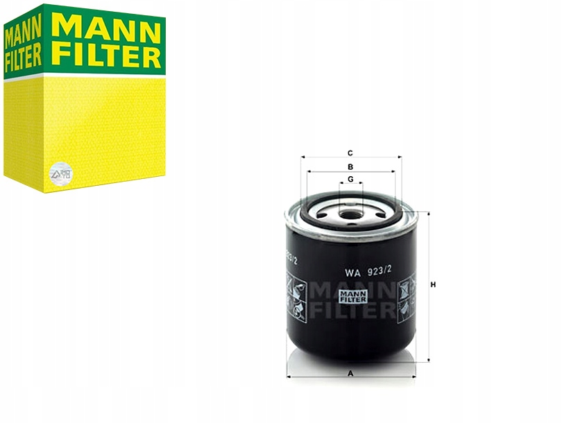 FILTR PLYNU CHLODNICZEGO WA923/2/MAN MANN-FILTER Producent części Mann-Filter