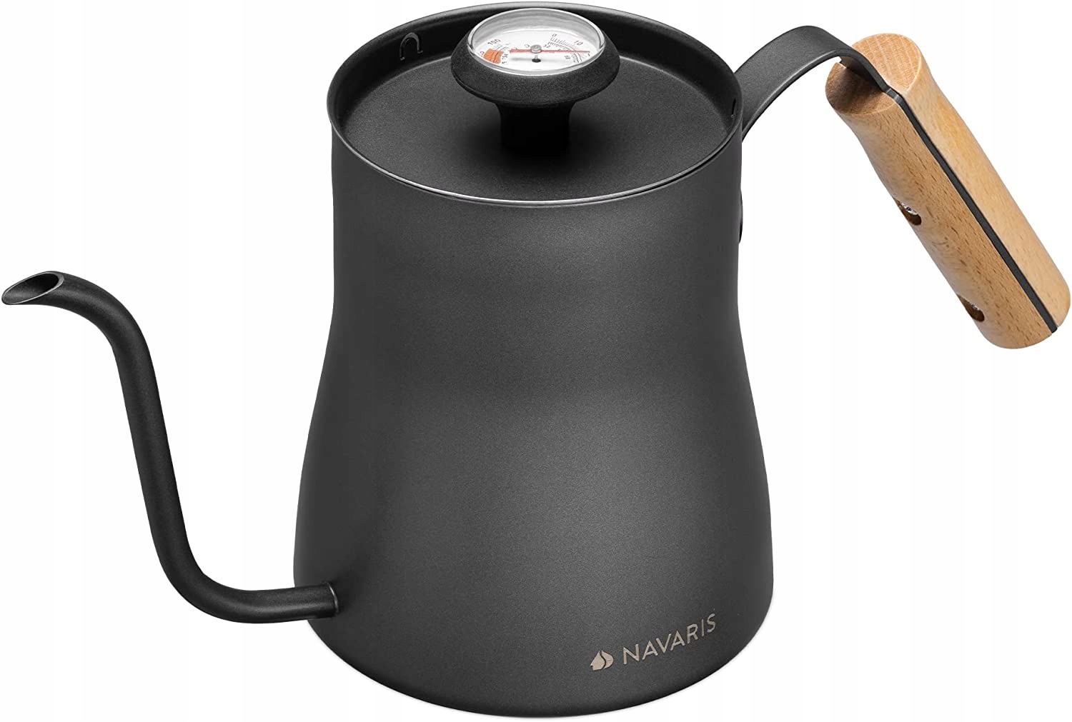 Czajnik stalowy Navaris 1 l czarny do kawy przelewowej/drip /herbaty