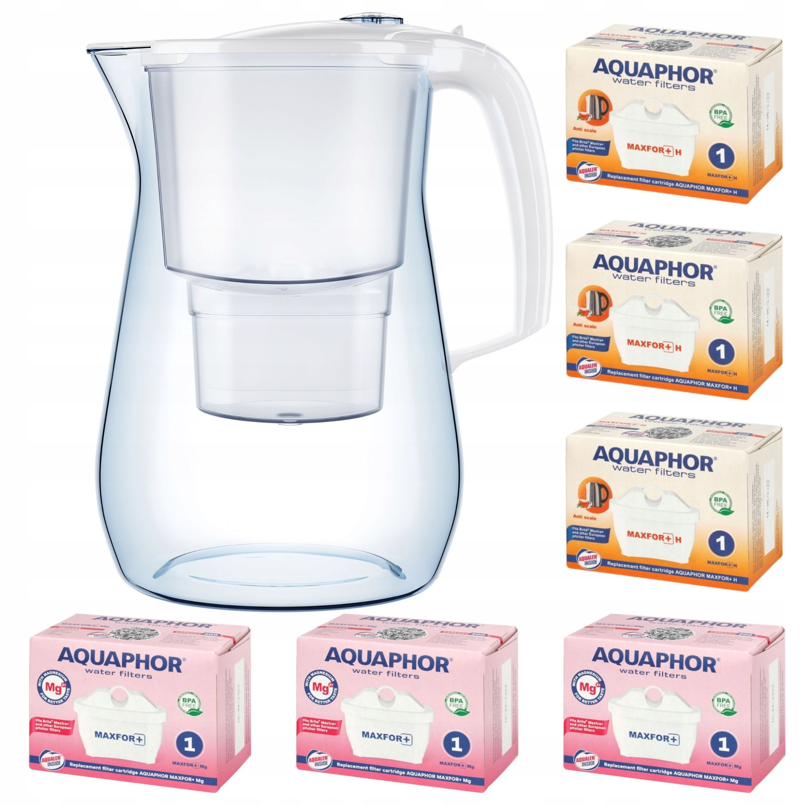 Nádoba na filtrování vody Aquaphor Onyx 4,2 l 6 náplní (3 mg 3H), bílá