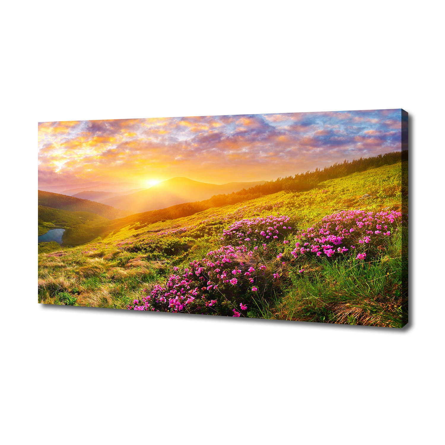 

Foto obraz na płótnie Zachód słońca góry 140x70 cm