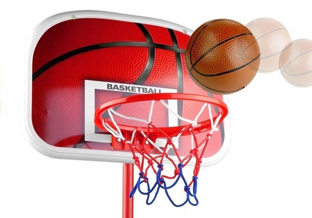 ZESTAW DO KOSZYKÓWKI REGULOWANY DO KOSZA TARCZA KOSZ PIŁKA ZABAWKA SPORTOWA Bohater brak