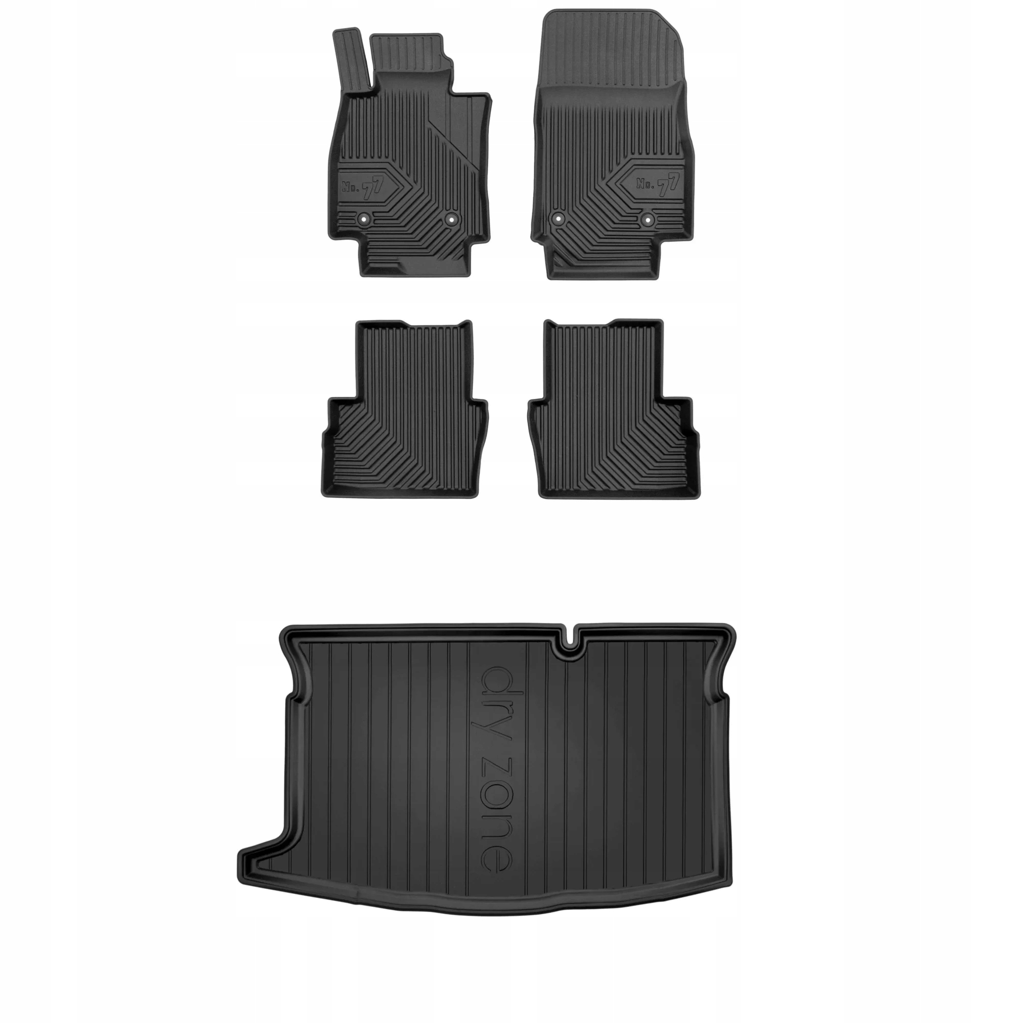 Gumová sada kobercov a rohoží Mazda 2 III od roku 2014