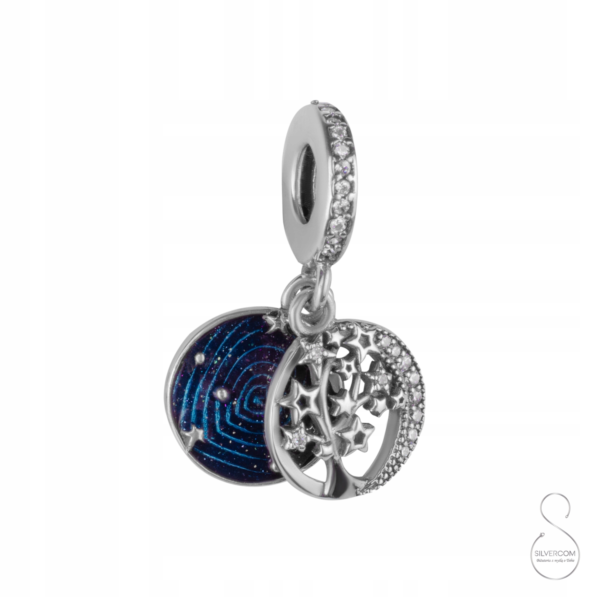 Charms Stříbrný Ag925 Přívěsek Stromek Štěstí Hvězdy Jako Dárek Žena