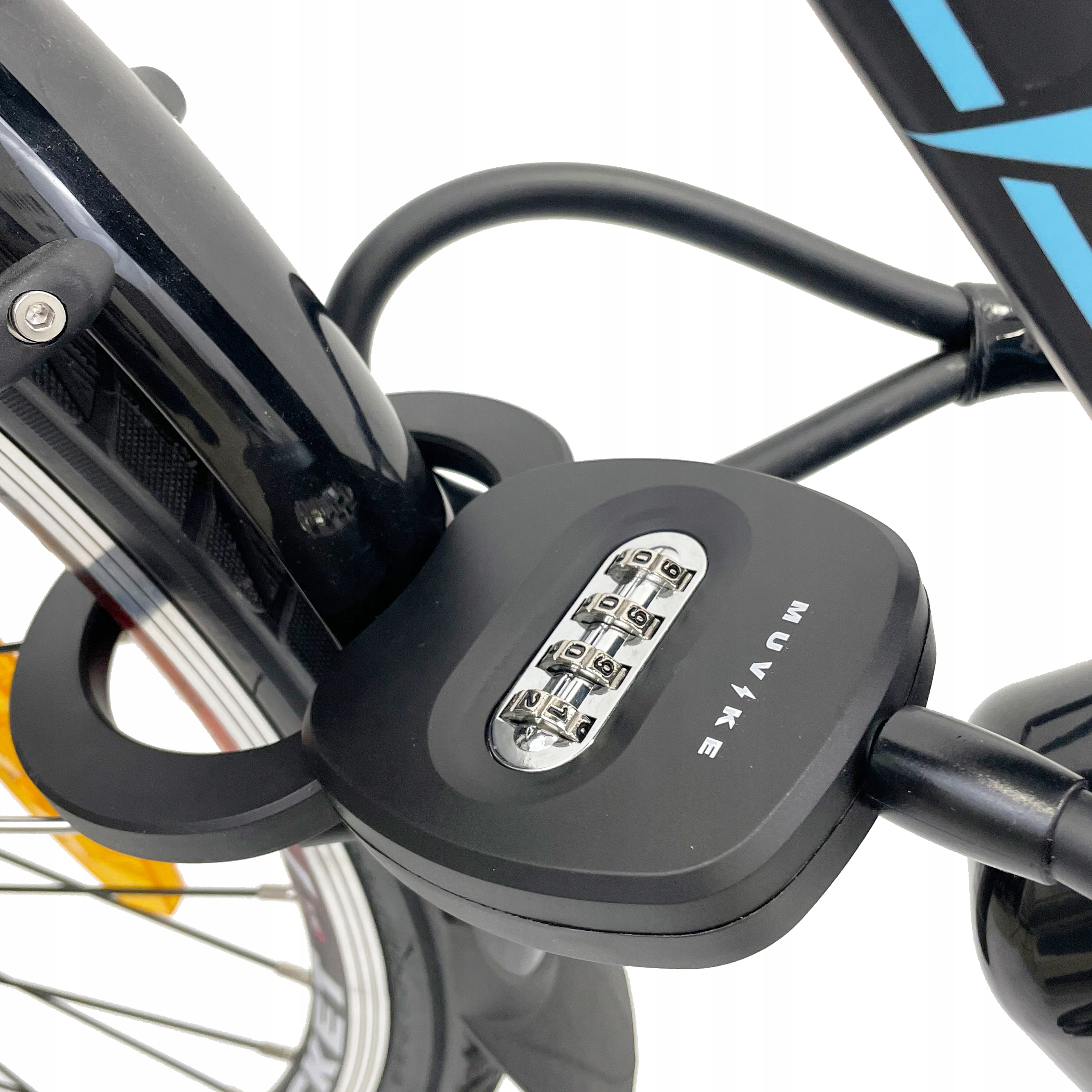 ZAPIĘCIE ROWEROWE KAJDANKOWE Z LINKĄ ZAPIĘCIE DO ROWERU HULAJNOGI MUVIKE Typ zamka na kod