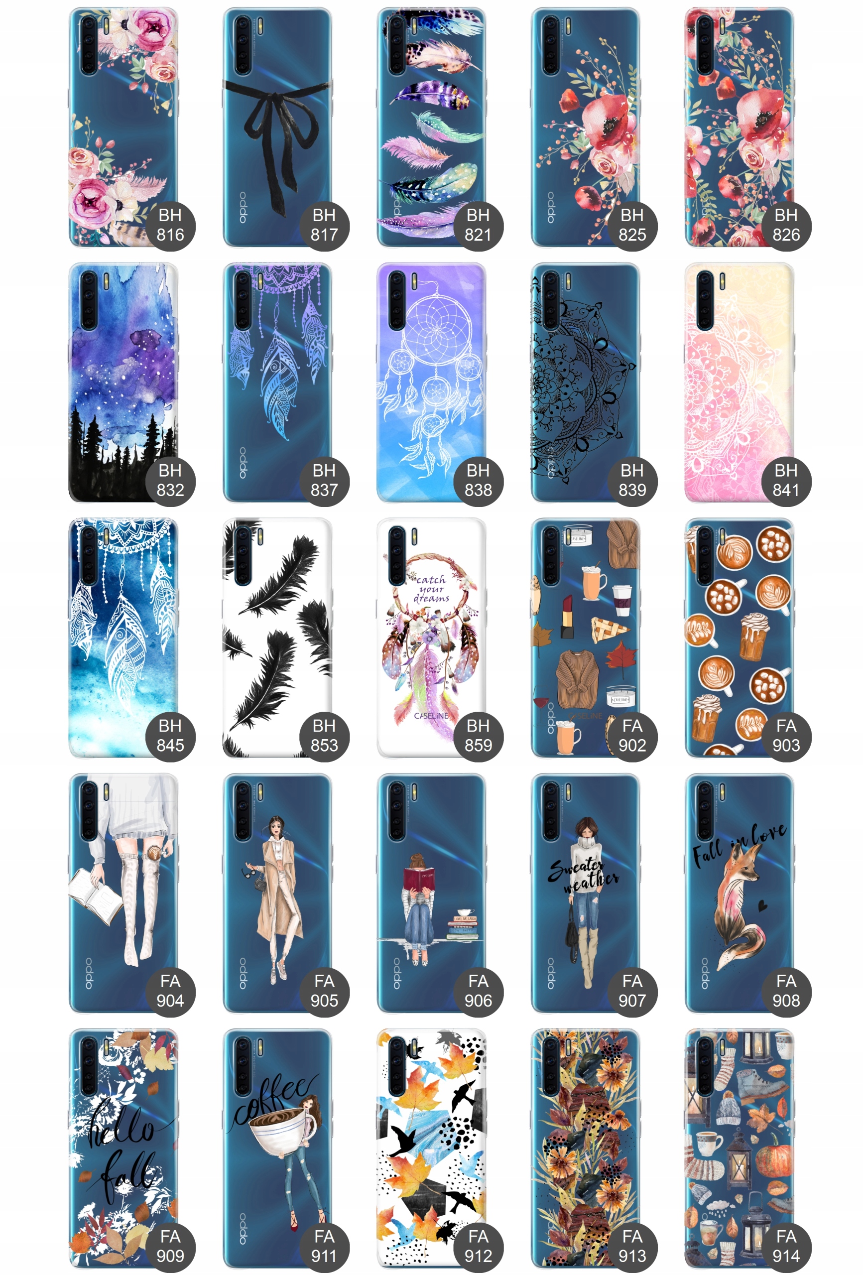 Etui do Oppo A91 case wzory guma