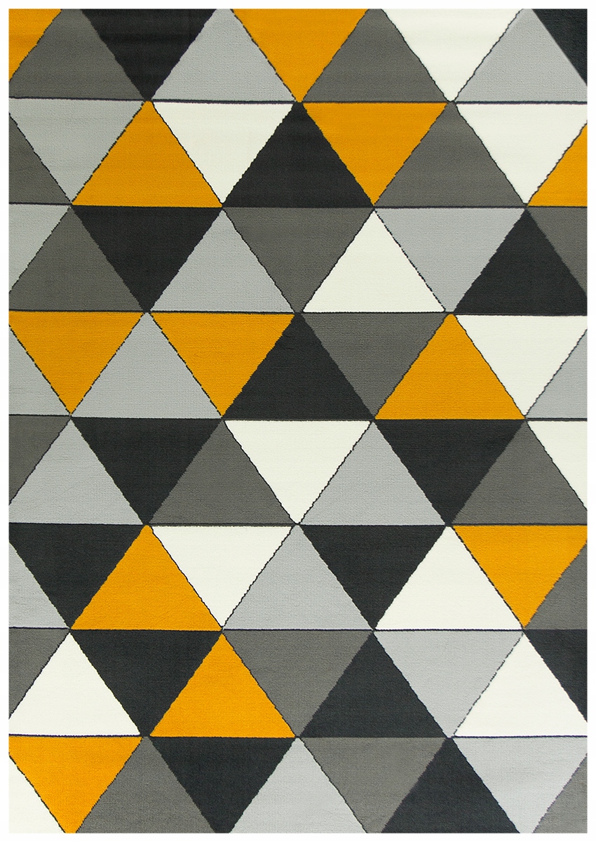 

235x320 cm Dywan Szaro Żółty Musztardowy Miodowy
