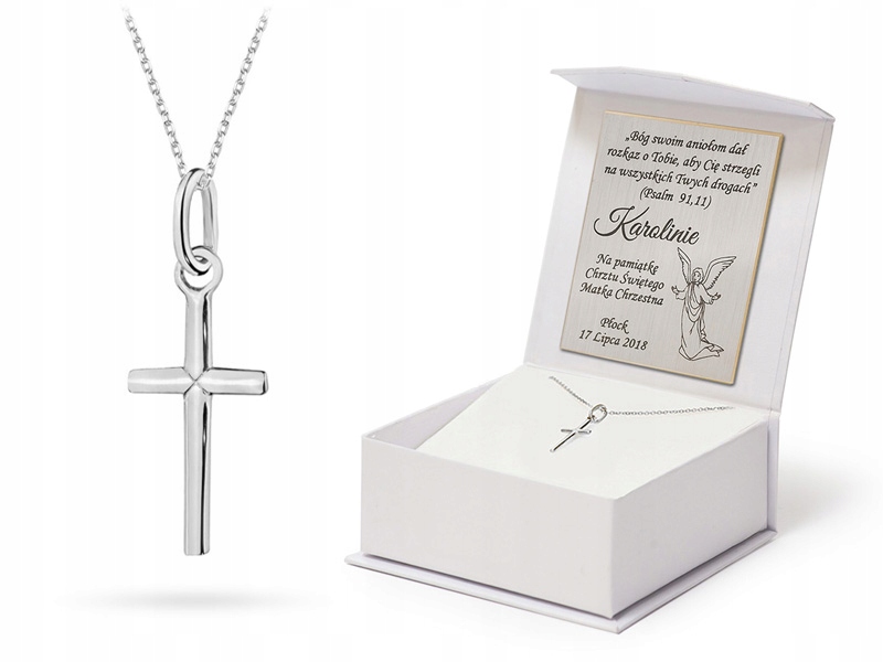 Zlatý Řetízek s Křížkem 585 Křest Svaté Přijímání