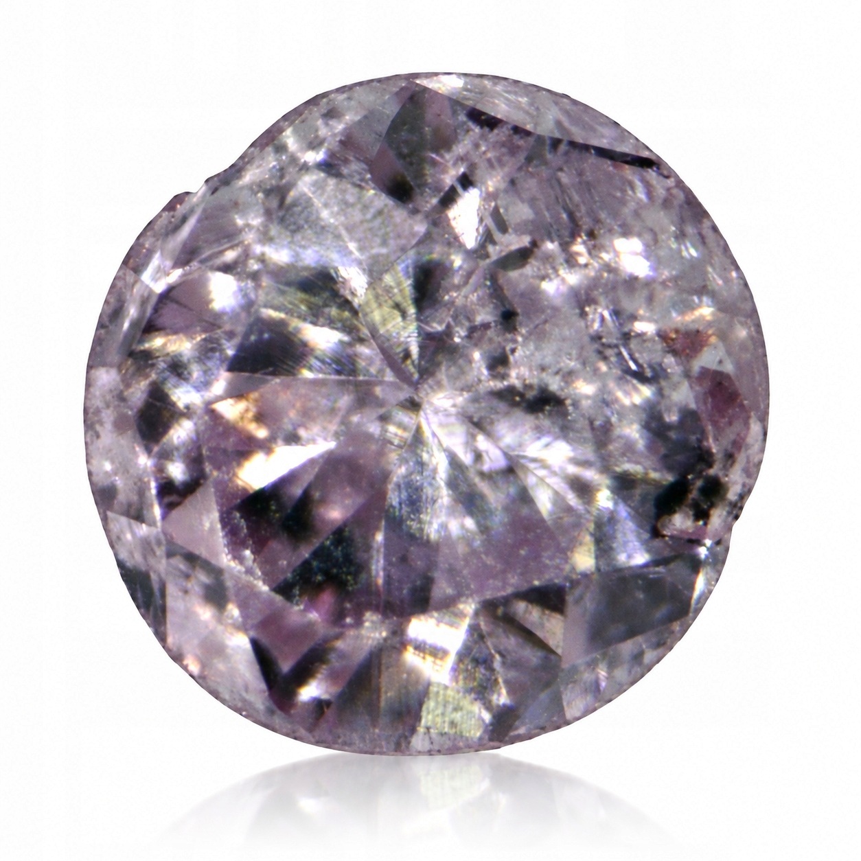 Přírodní diamant <0.01 ct Růžový I3 Briliant certifikát Wbd