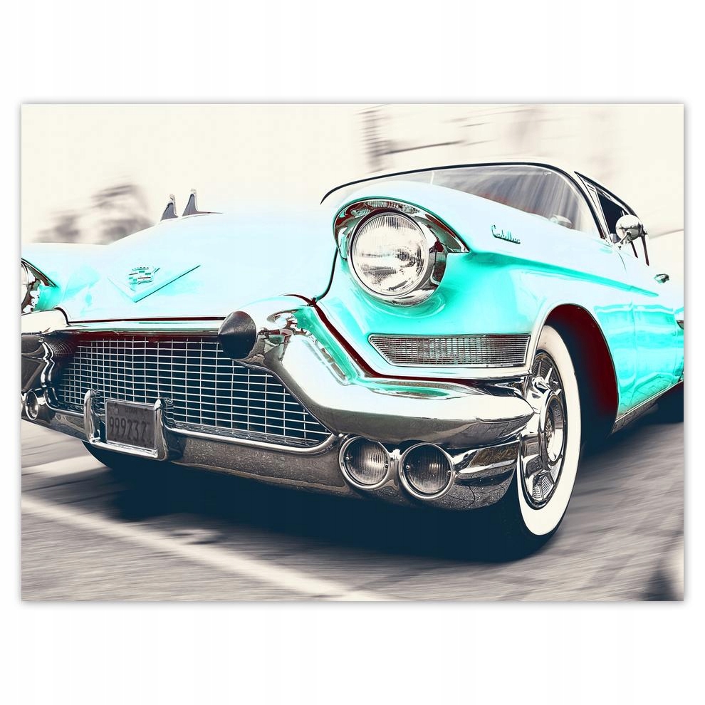 

Plakat 40x30 Turkusowy Cadillac