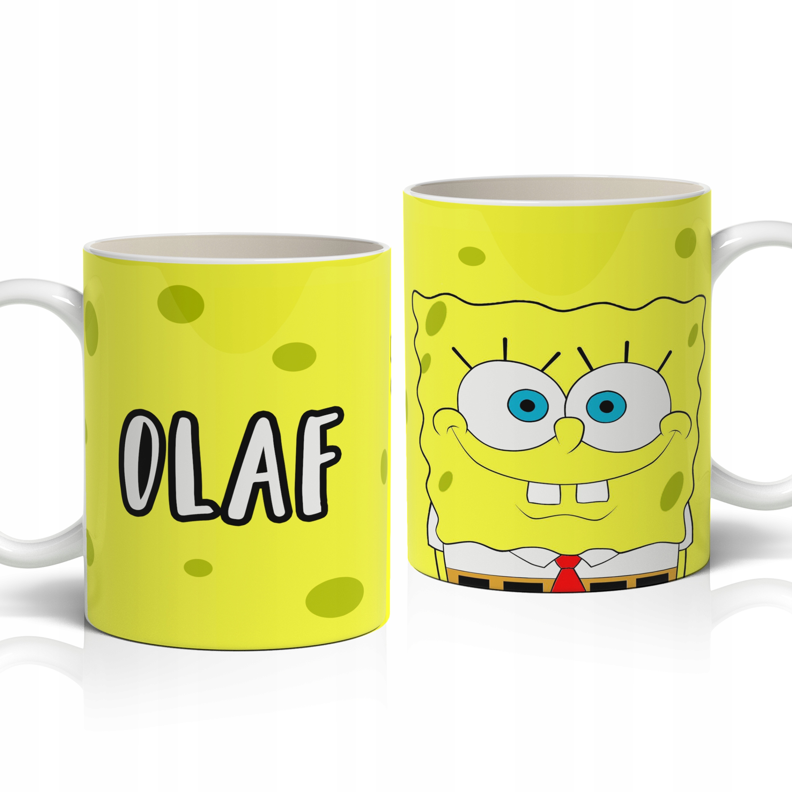 

Biały Kubek Spongebob 02 imię+gratis