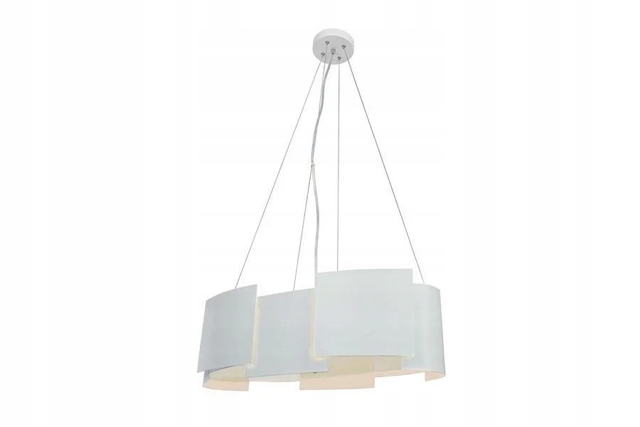 Závěsná lampa 4xE14 Swanson Geometrická bílá Kovová Reality