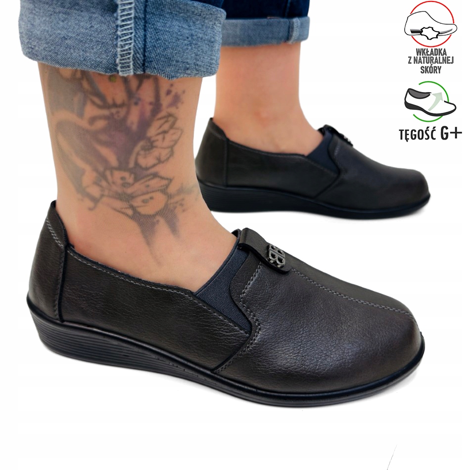 Šedé Lehké A Měkké Boty Na Haluksy S Vyšší Podrážkou, Kožená Stélka 39