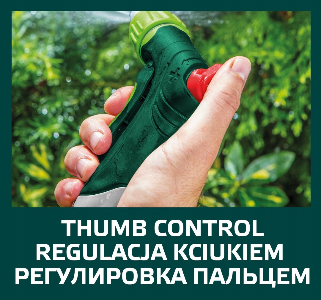 PISTOLET ZRASZACZ OGRODOWY REGULOWANY 15G706 Waga produktu z opakowaniem jednostkowym 0.26 kg