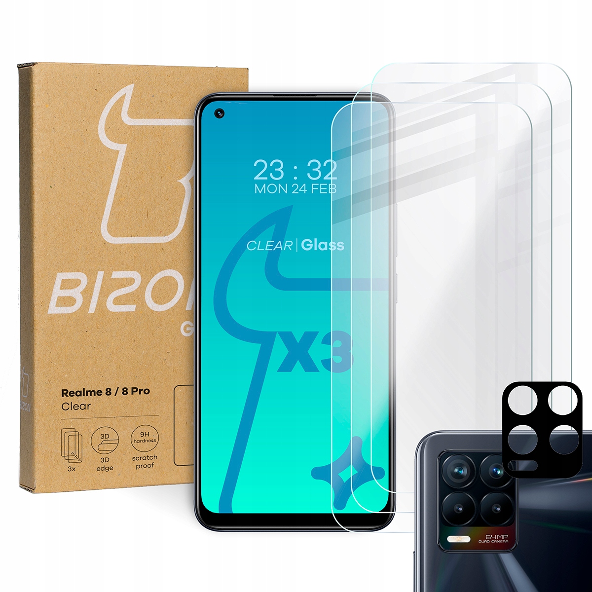 

3x Szkło szybka na aparat do Realme 8 /8 Pro