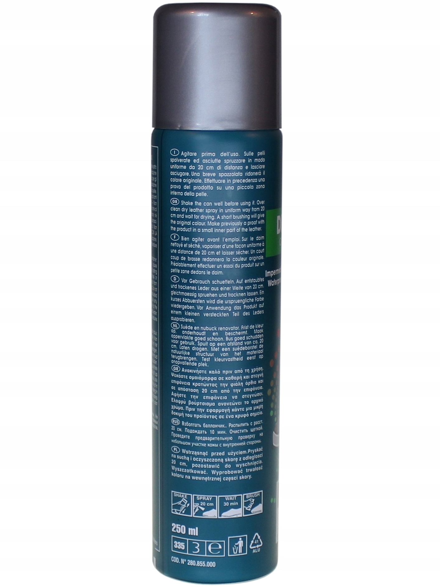 FARBA PASTA RENOWATOR SPRAY DO ZAMSZU NUBUKU BUTÓW Pojemność 250 ml