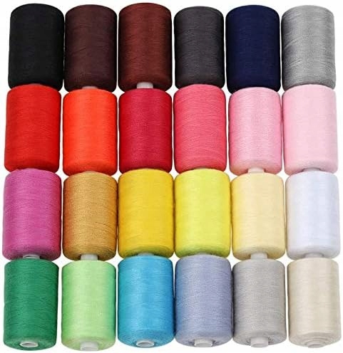 Nitě šicí nit Sada 24 barev 914m vysoce kvalitní polyesterové nitě