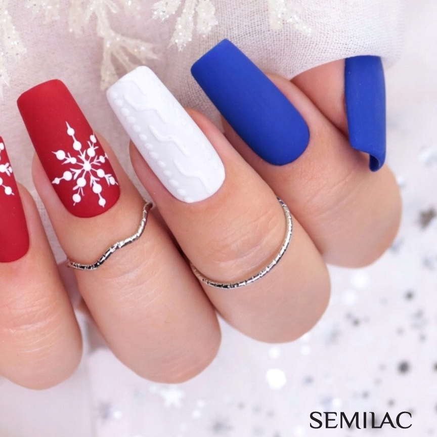 Semilac 308 FESTIVE BLUE Lakier hybrydowy do paznokci 7ml Kolor Odcienie niebieskiego