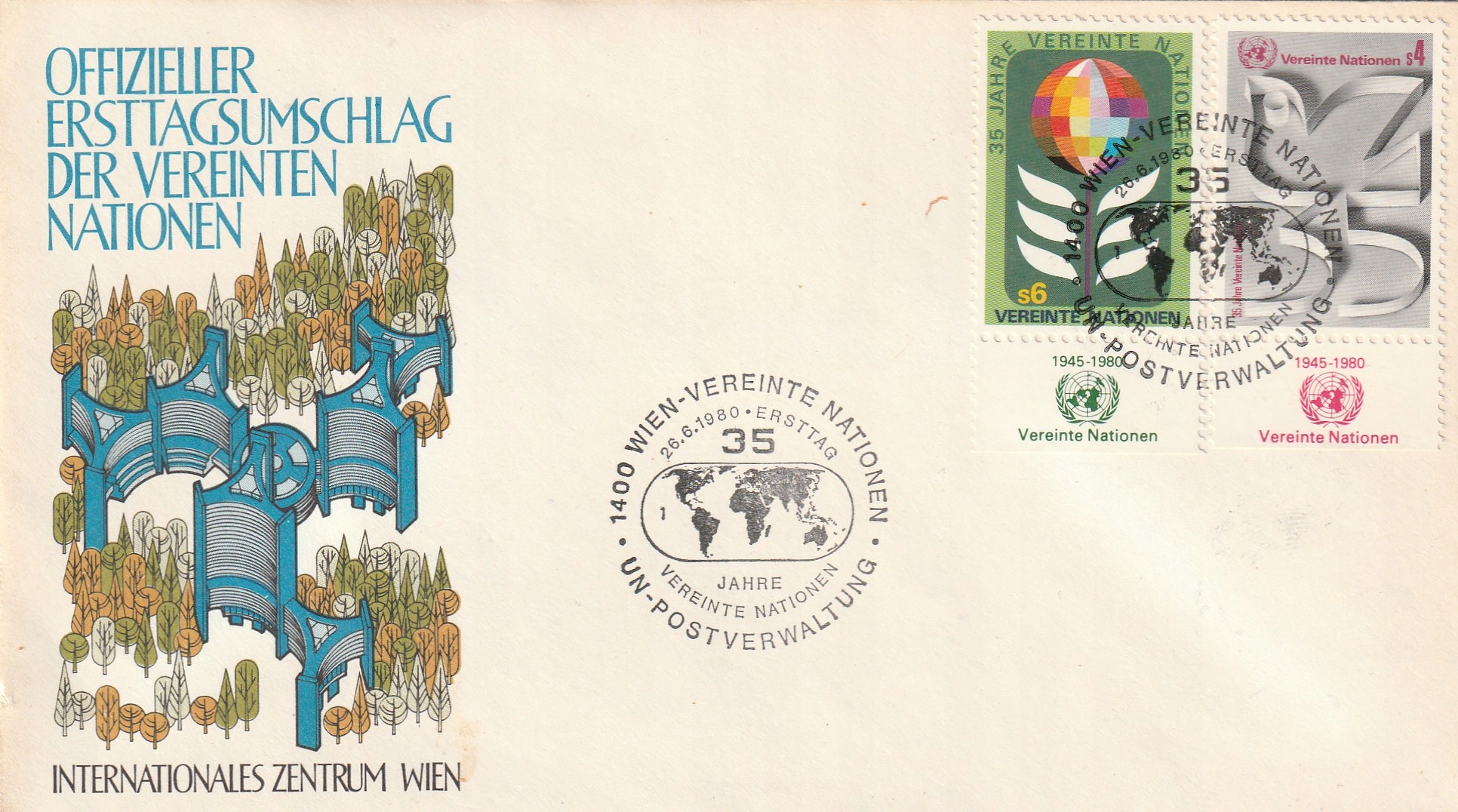 A 728. UN Wiedeń - FDC 1980.rok