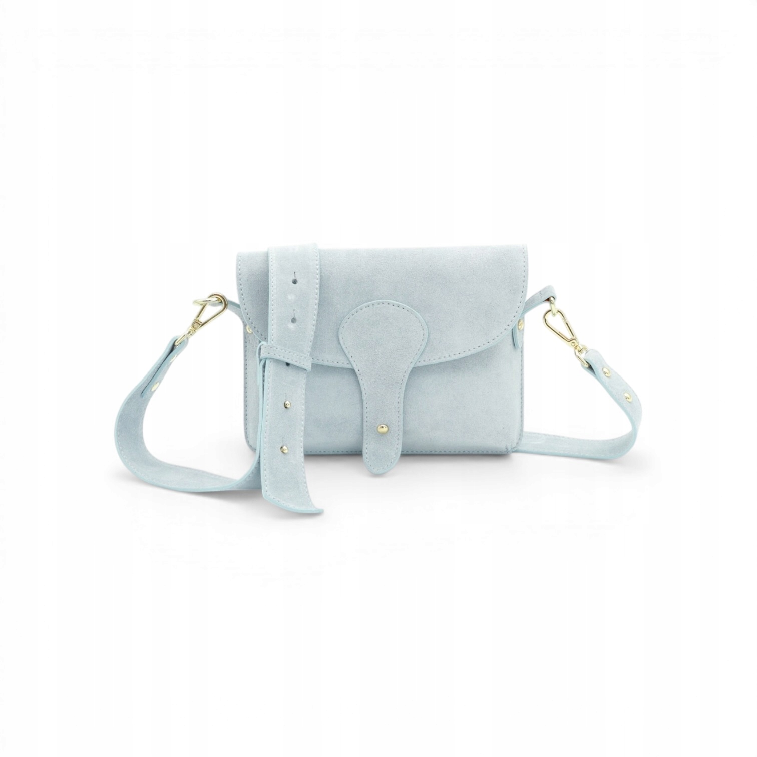 Dámská kožená semišová kabelka Noa-M v modré barvě