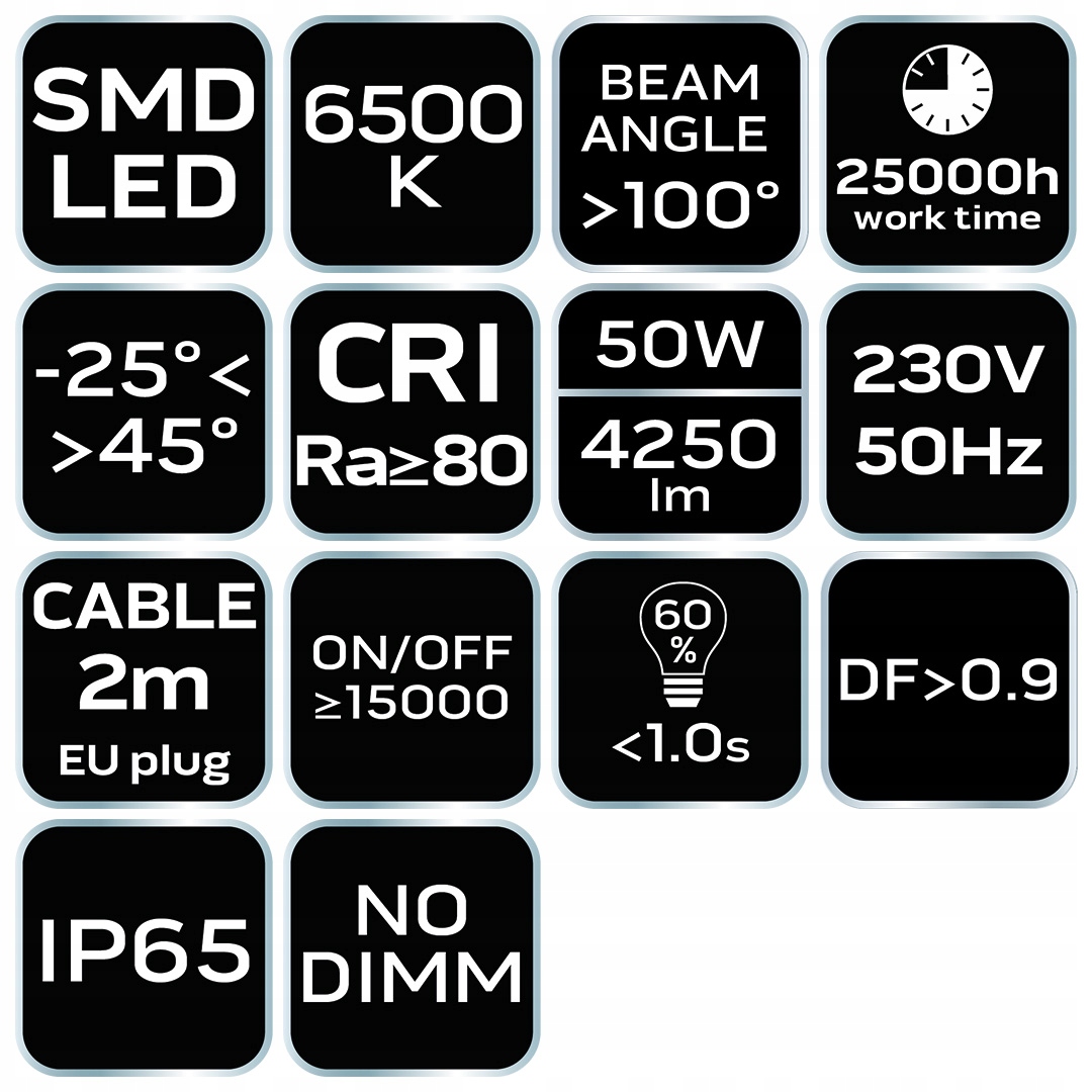 Reflektor 50W Smd Led 4250 lm 230V přenosný