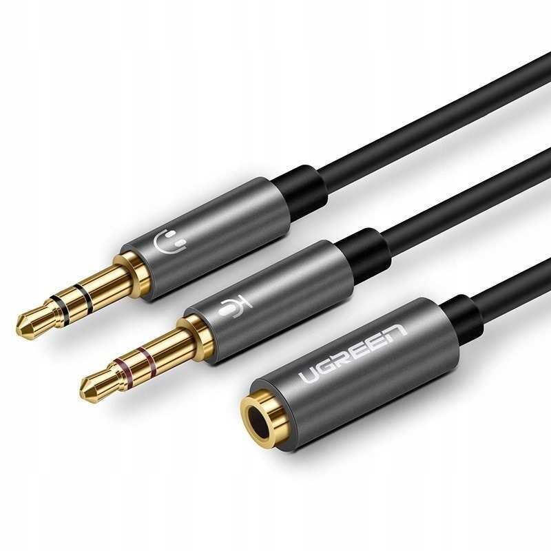 

Rozdzielacz Aux słuchawki mikrofon mini jack 3,5
