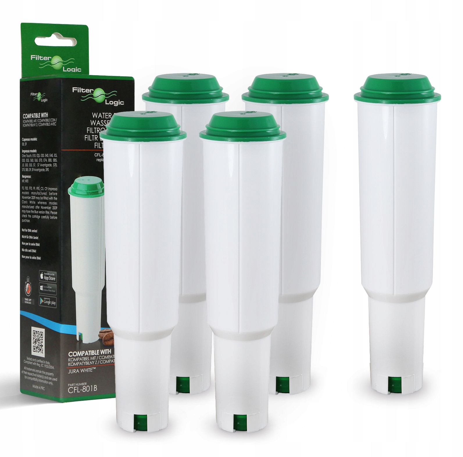 Filtr wody FilterLogic CFL-801B do ekspresu Jura White do E60 Impressa 4+1!